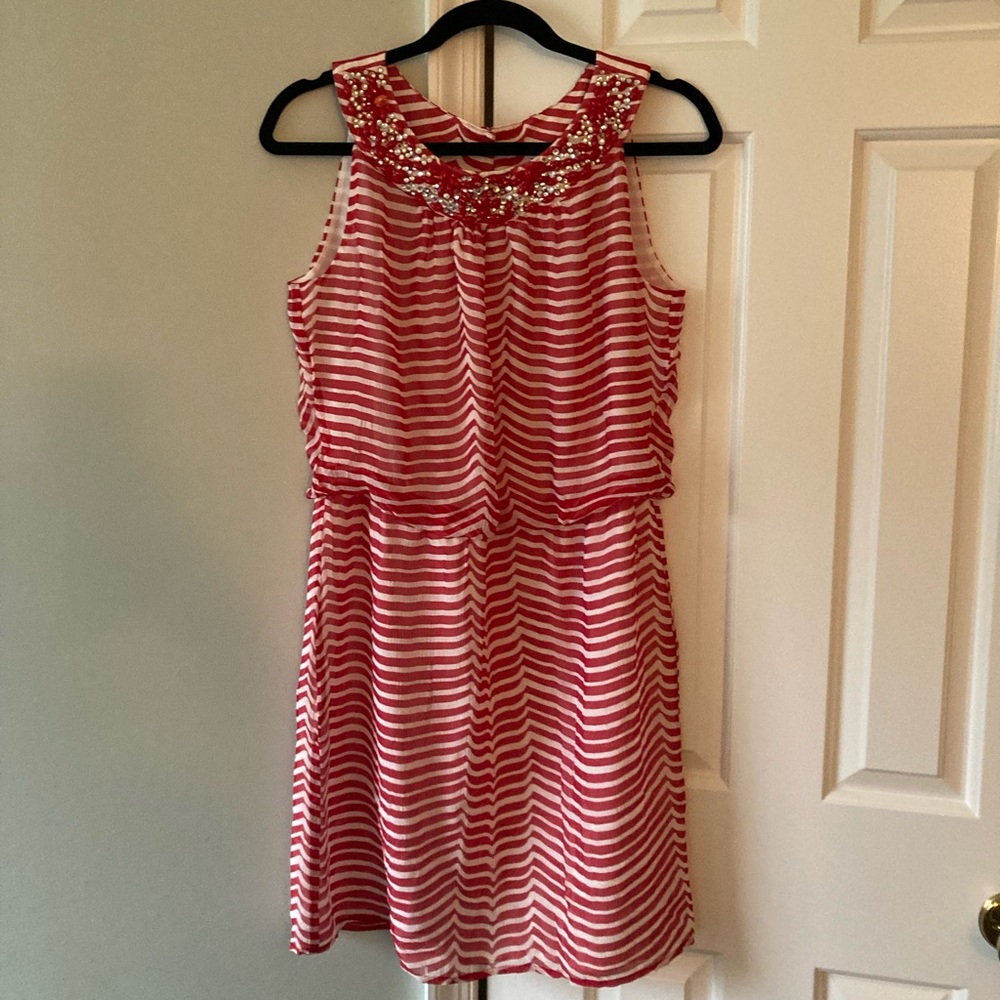 Vineyard Vines Red and White Striped Dress